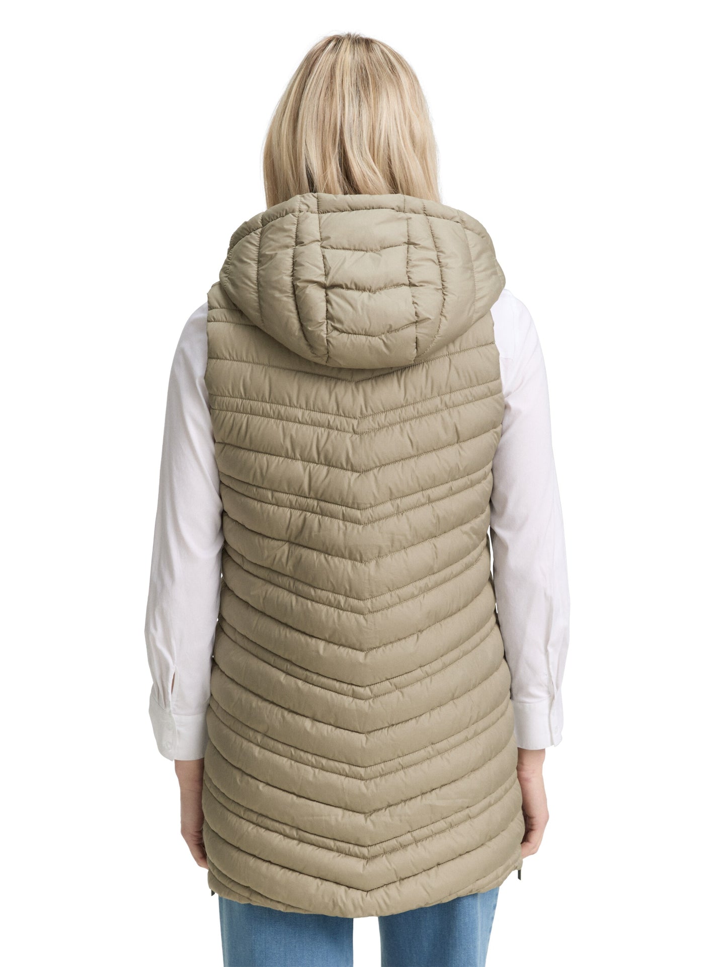 long hooded vest - 1046590