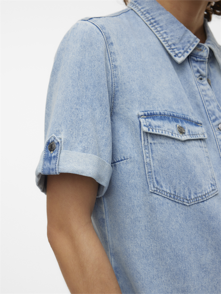 VMJENNIE SS SHORT DENIM DRESS GA NO - 10309665