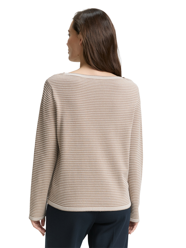 knit pullover with bubble stru - 1047681