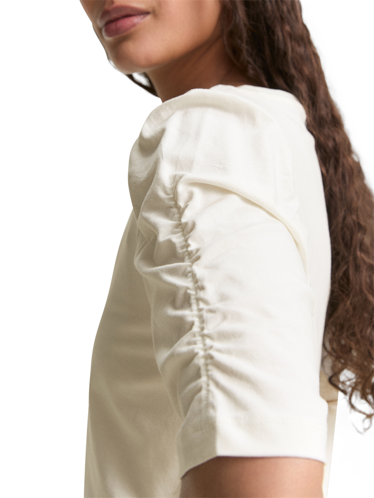 T-shirt gathered sleeve - 1047066