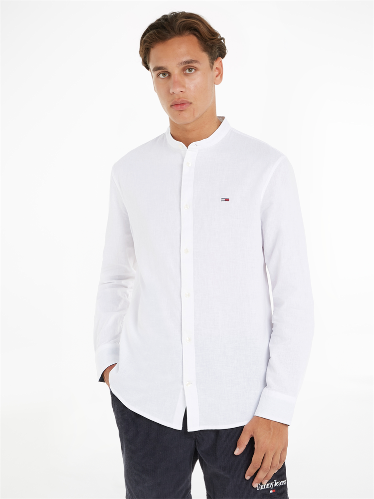 TJM CLSC MAO LINEN BLEND SHIRT - DM0DM15927