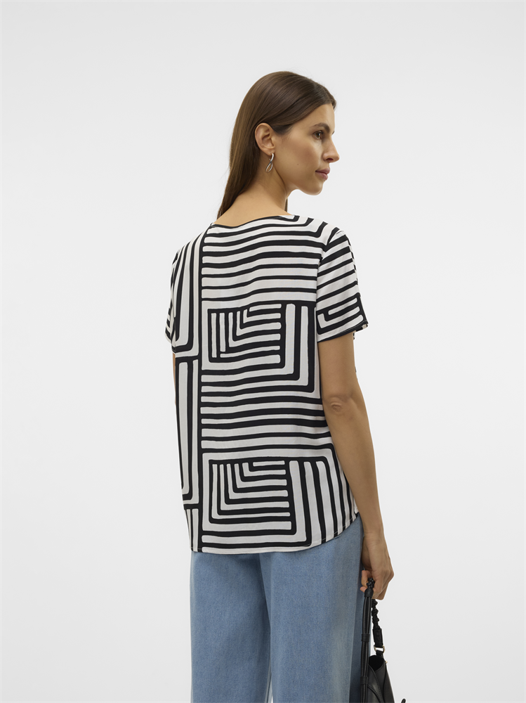 VMEASY JOY S/S TOP WVN GA - 10297345