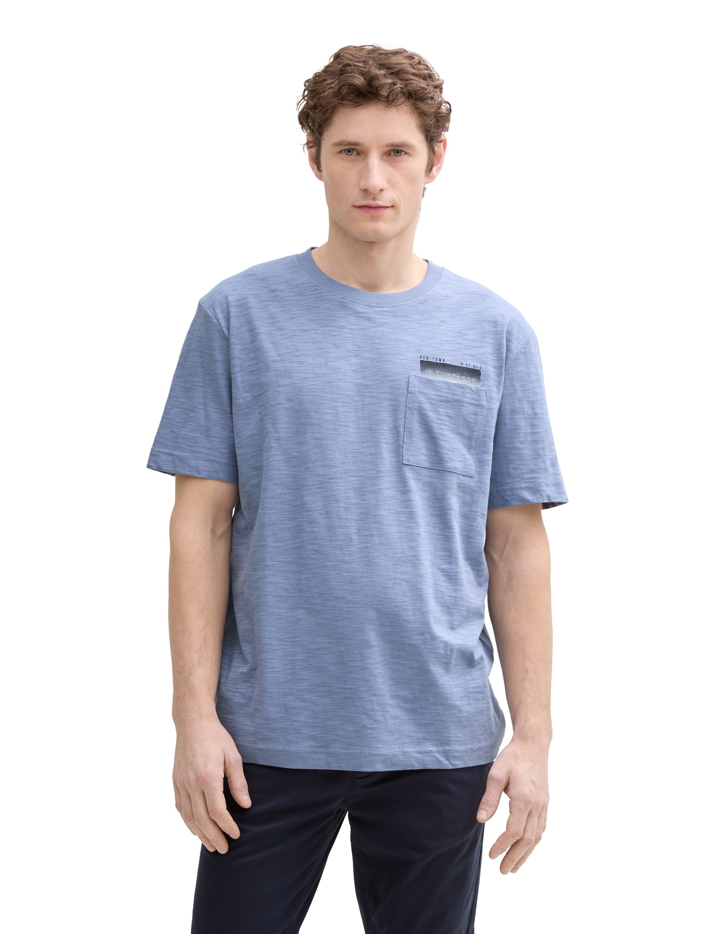 slub t-shirt with pocket - 1045691