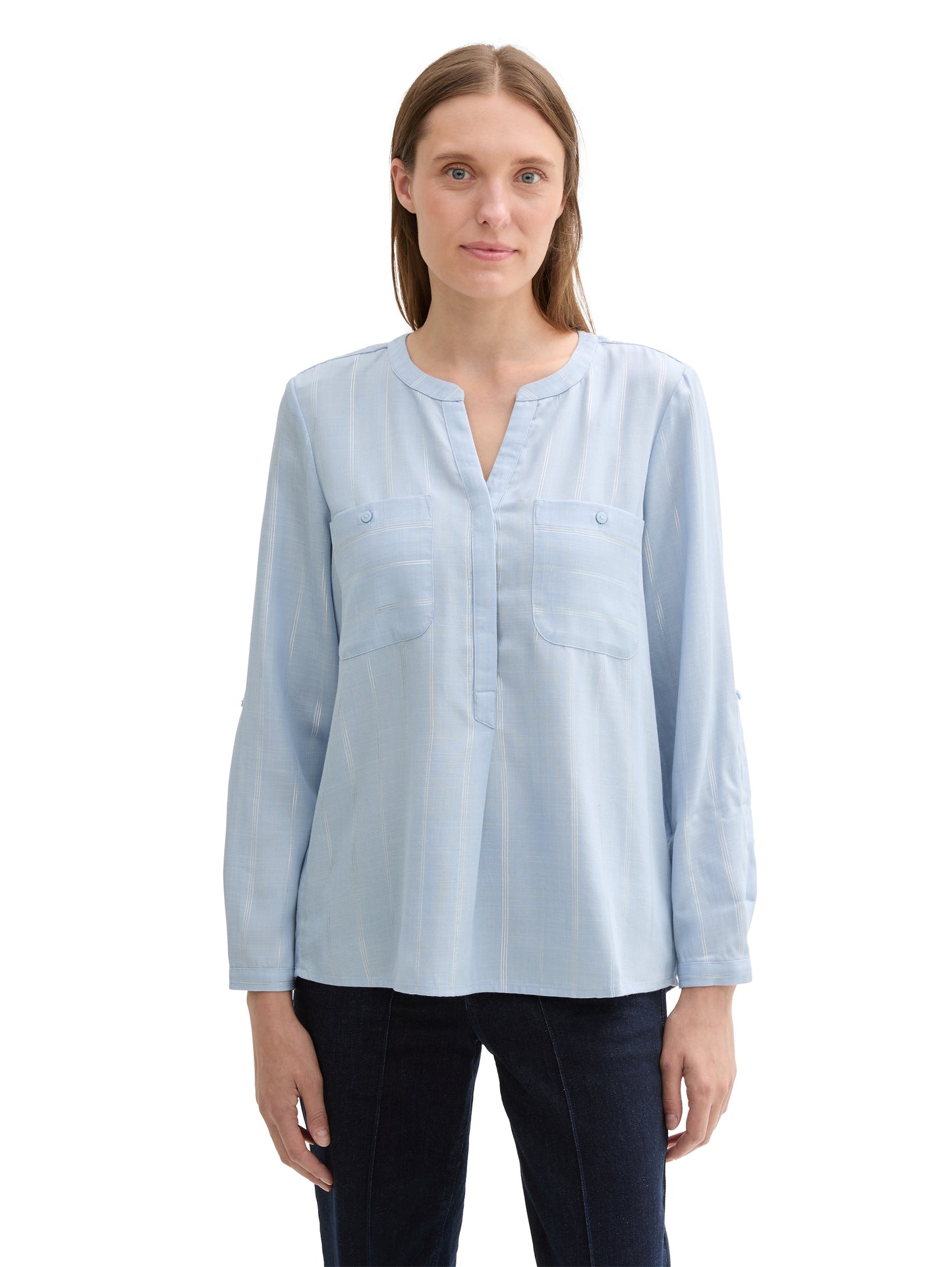 striped blouse with lurex - 1043221