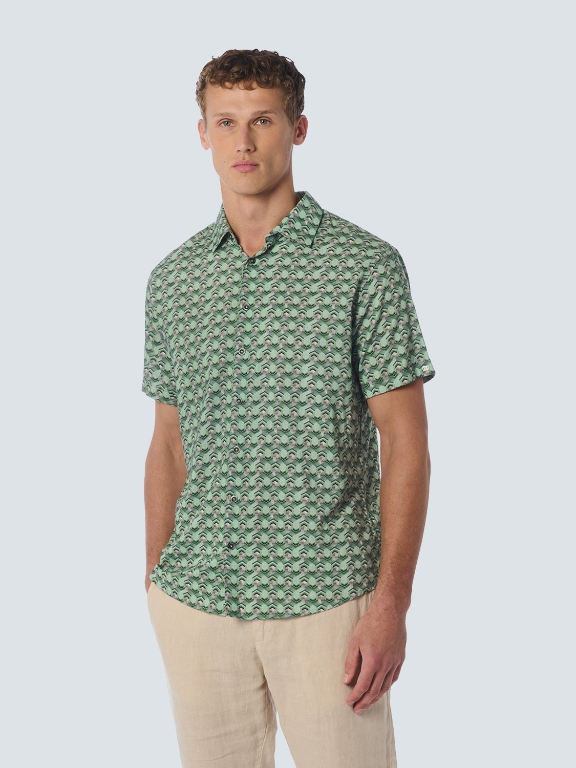 Shirt Short Sleeve Allover Printed - 23440341