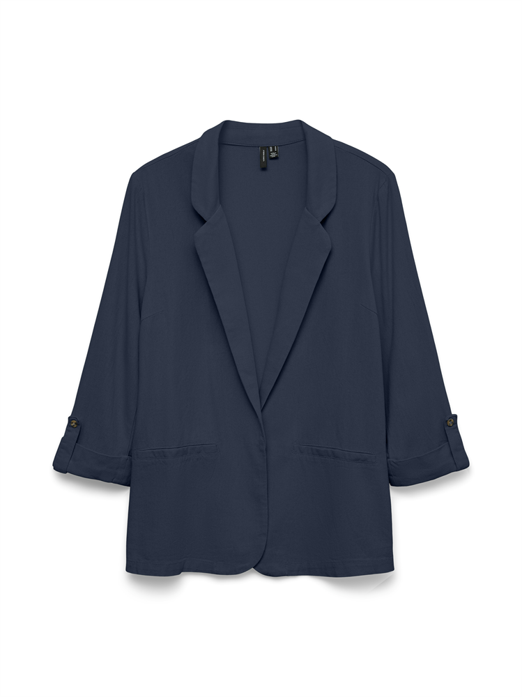 VMJESMILO 3/4 LOOSE BLAZER WVN GA N - 10279700
