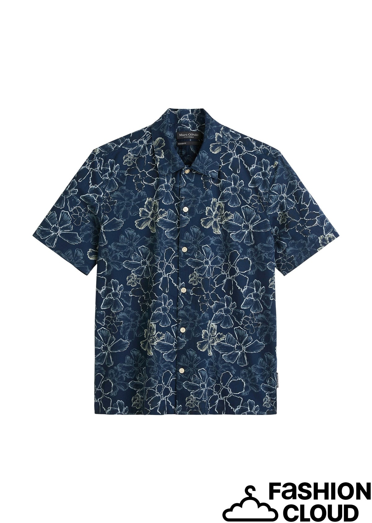 Camp collar, short sleeves, slits a - 523735441040