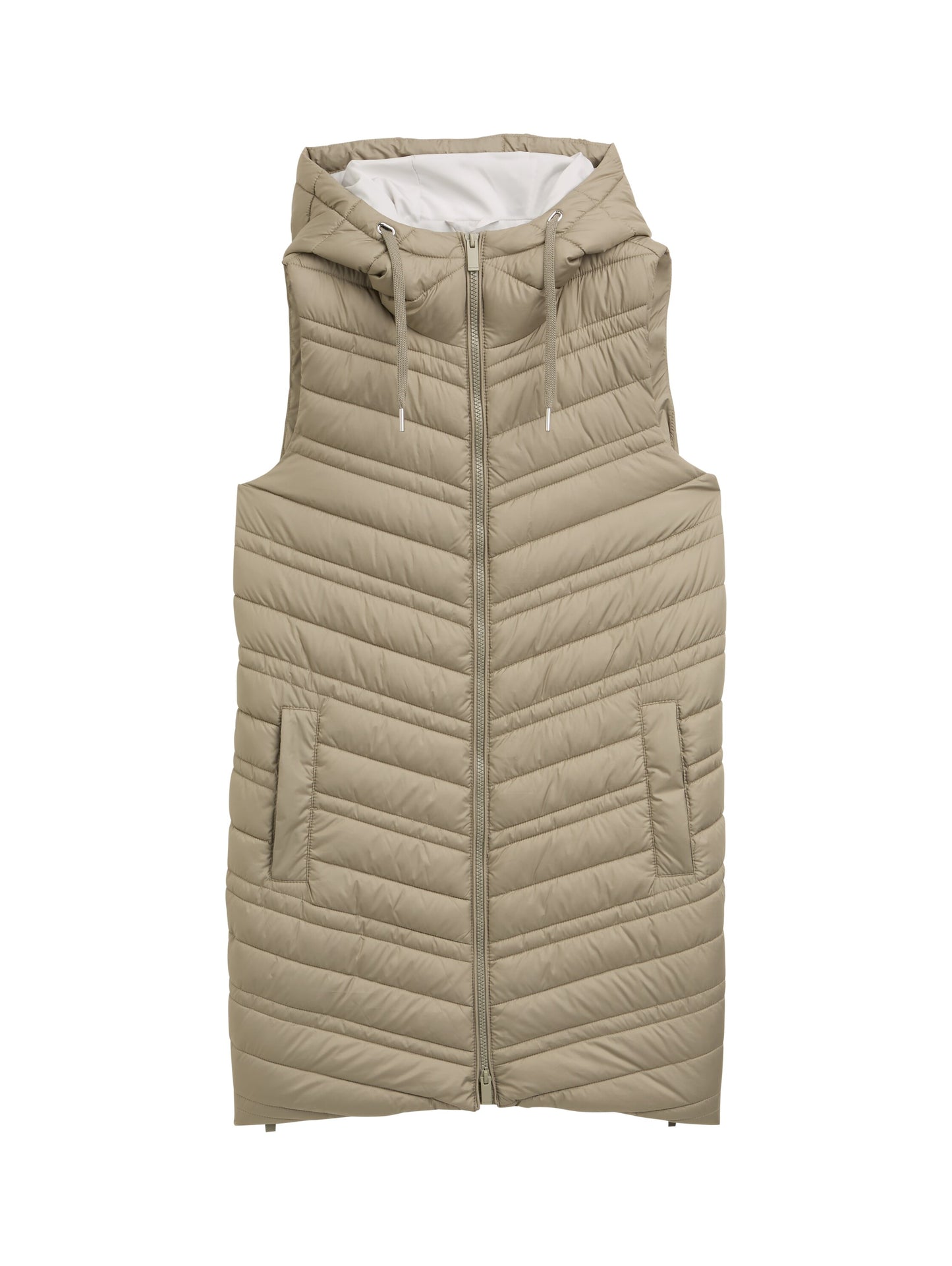 long hooded vest - 1046590
