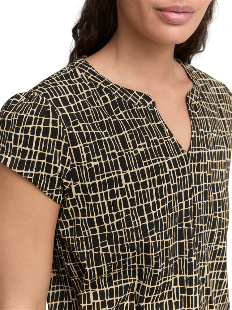 T-shirt henley alloverprinted - 1046458