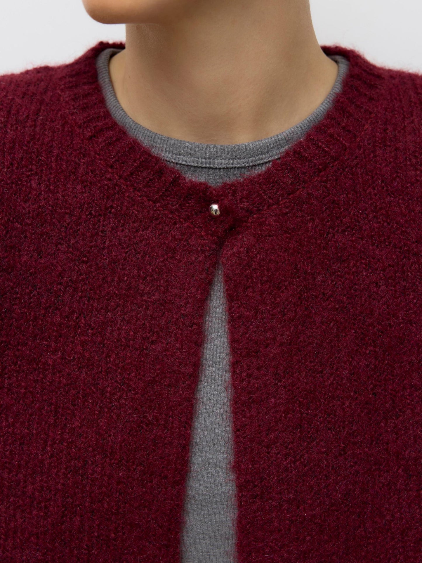 AWSILJA SS O-NECK SHORT KNIT CARDIG - 10329650