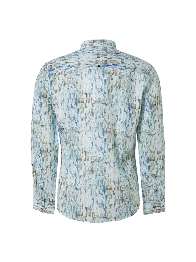 Shirt Allover Printed With Linen - 19430236