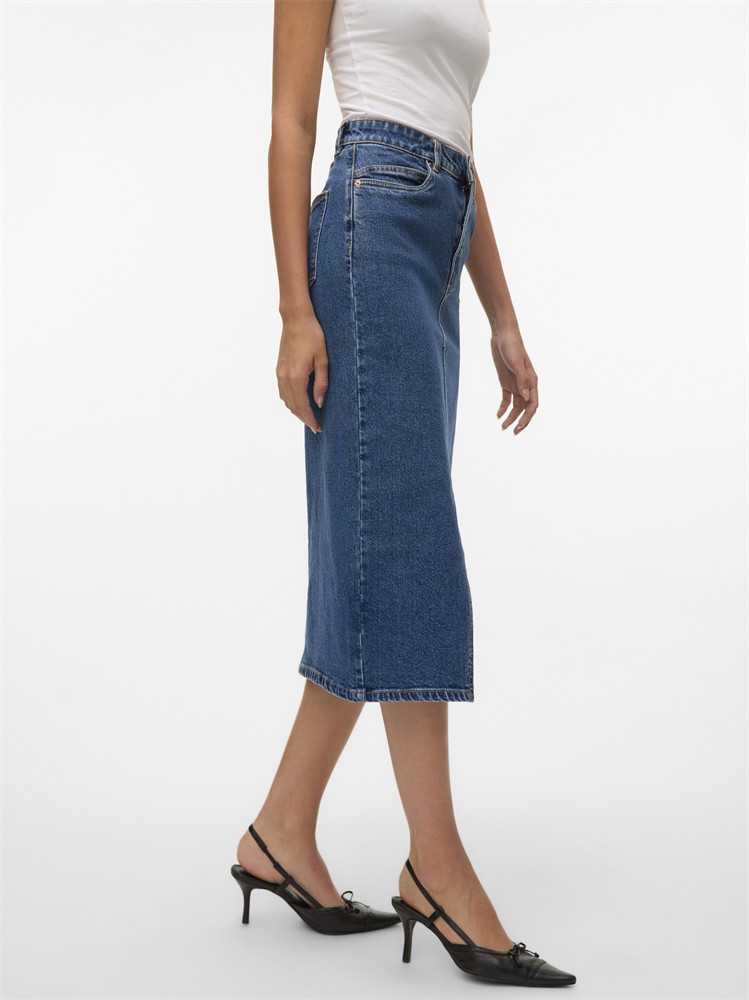VMVERI HR CALF DENIM SKIRT GA NOOS - 10295731