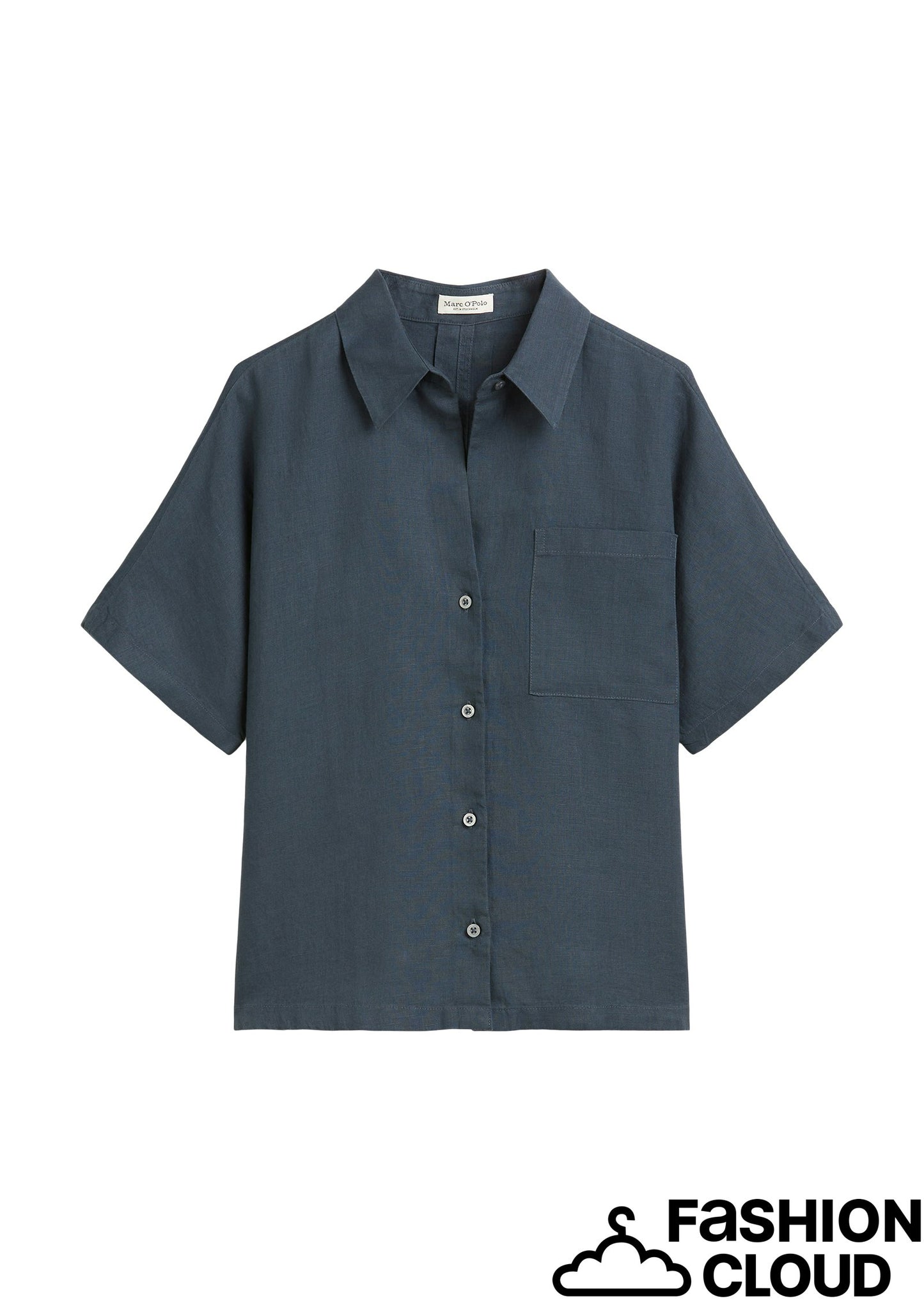 Blouse, shirt collar, short sleeve, - M04113541019