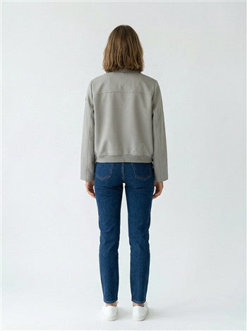ladies woven jacket - BERRY