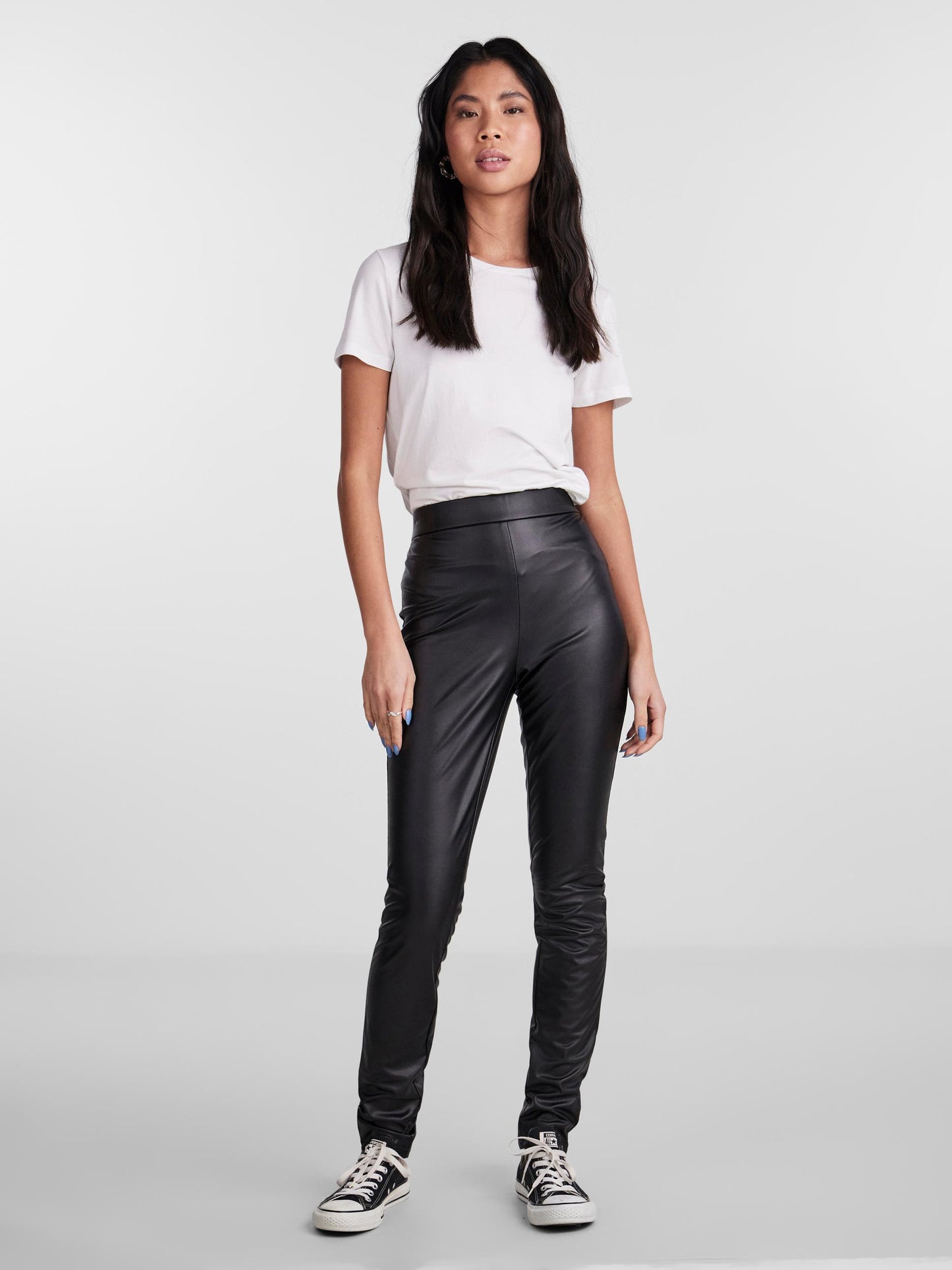 PCSALLIE HW PU LEGGINGS - 17144752