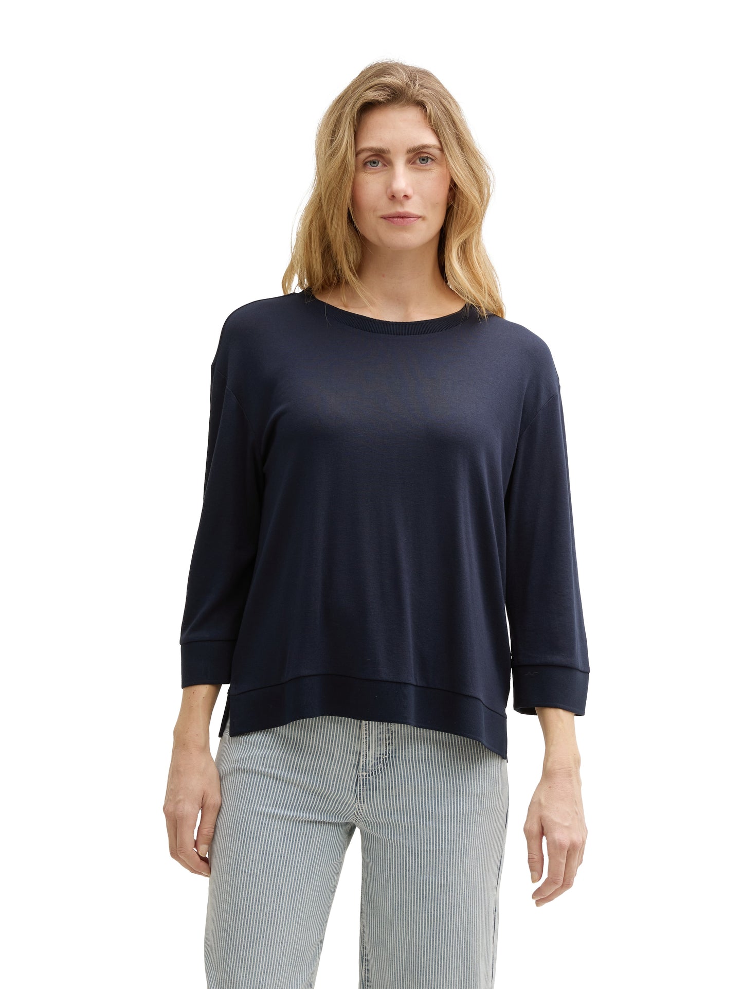 T-shirt rib v-neck - 1046417