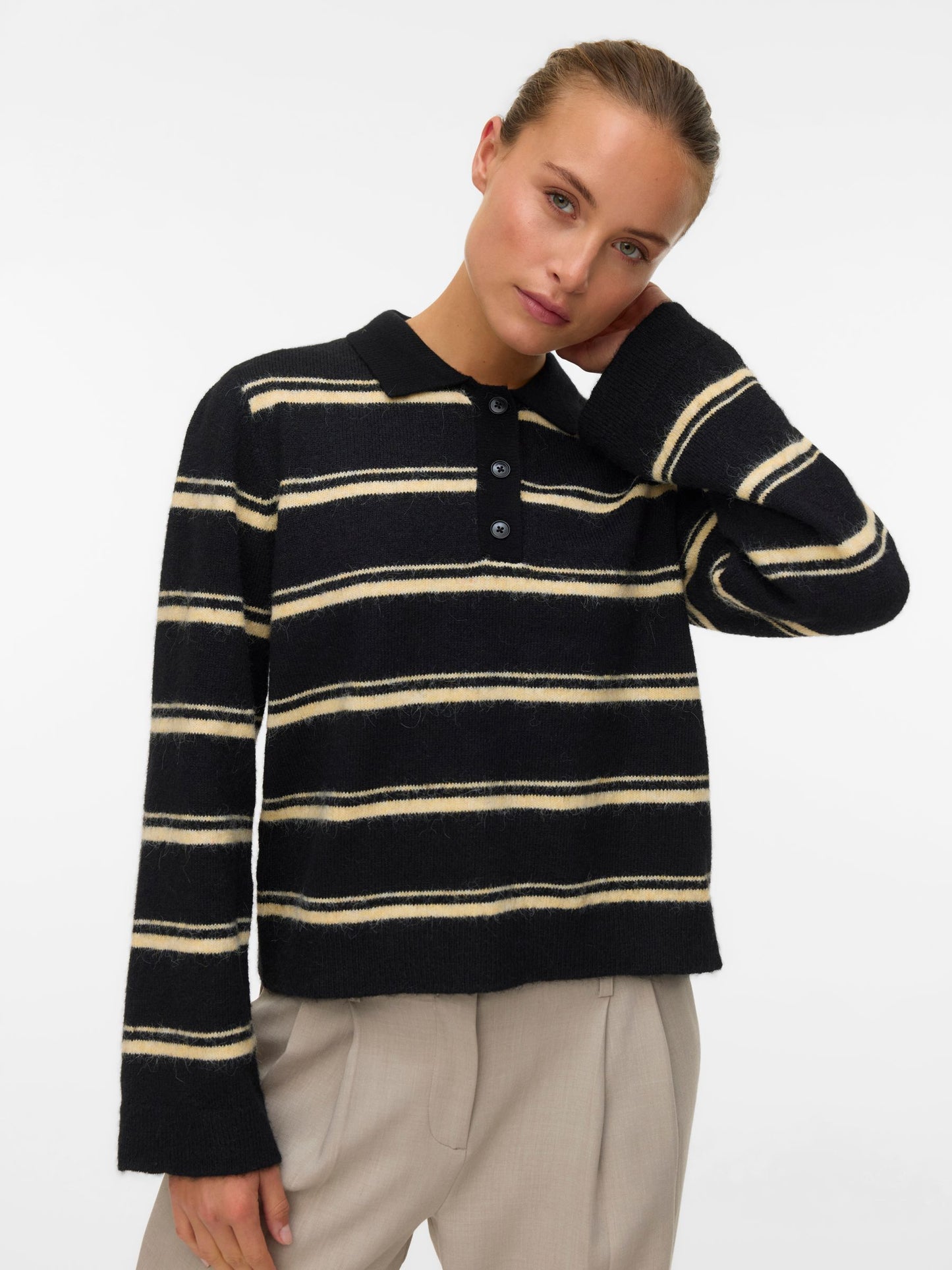 AWTACEY LS POLO KNIT - 10334366