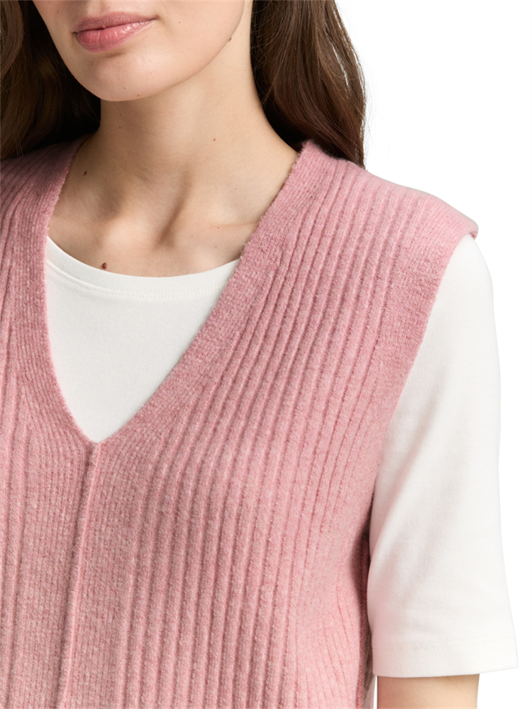 knit cosy rib vest - 1047693