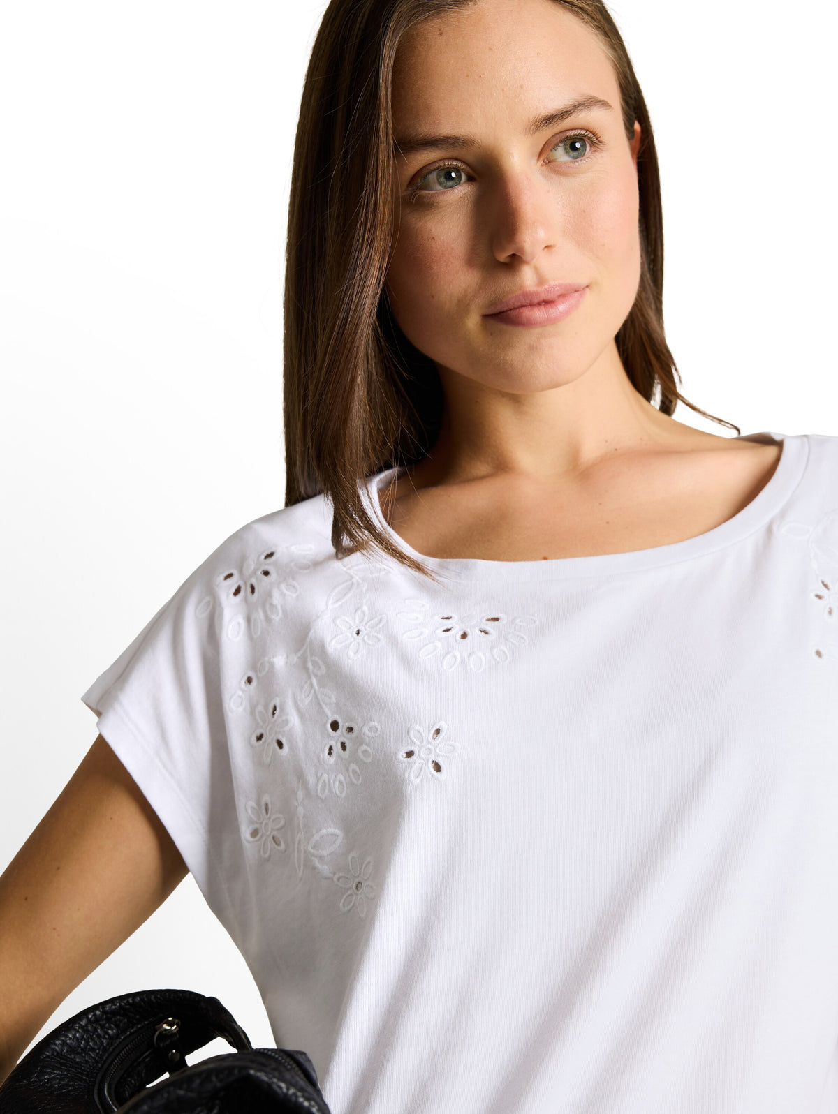 T-shirt crew neck ajour deplac - 1050469