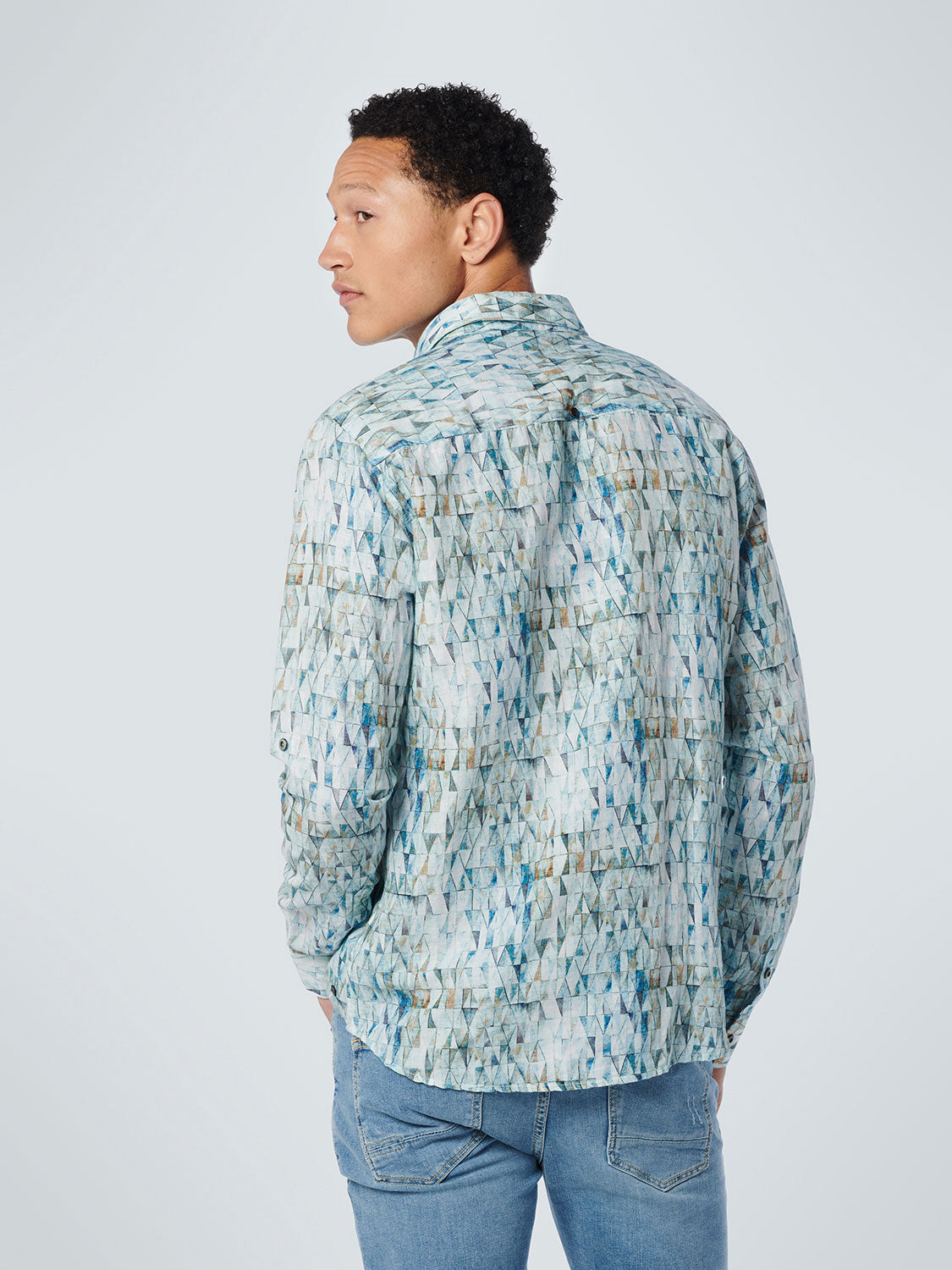 Shirt Allover Printed With Linen - 19430236