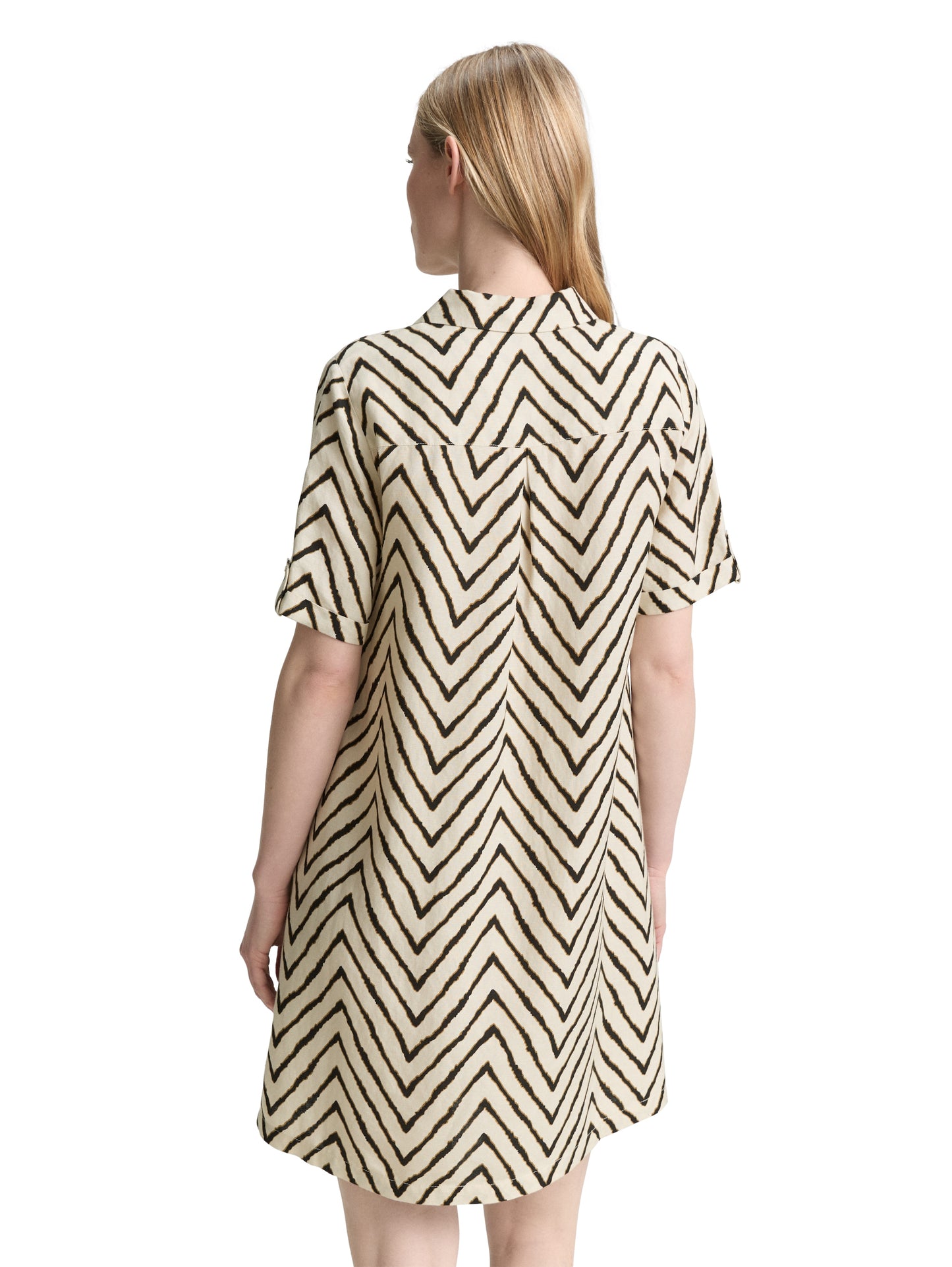 dress linen with polo collar - 1046481