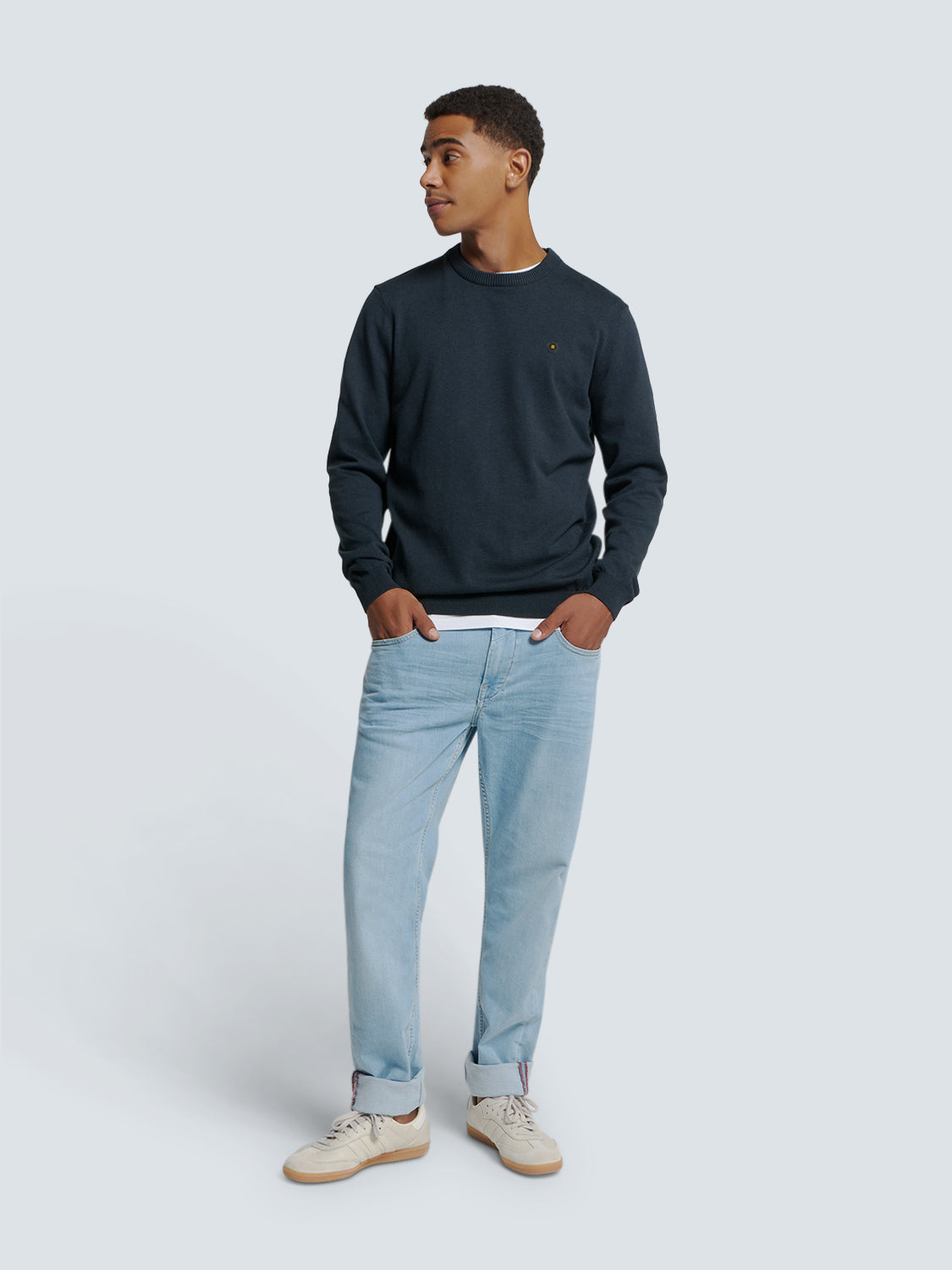Pullover Crewneck 2 Coloured Melang - N2180