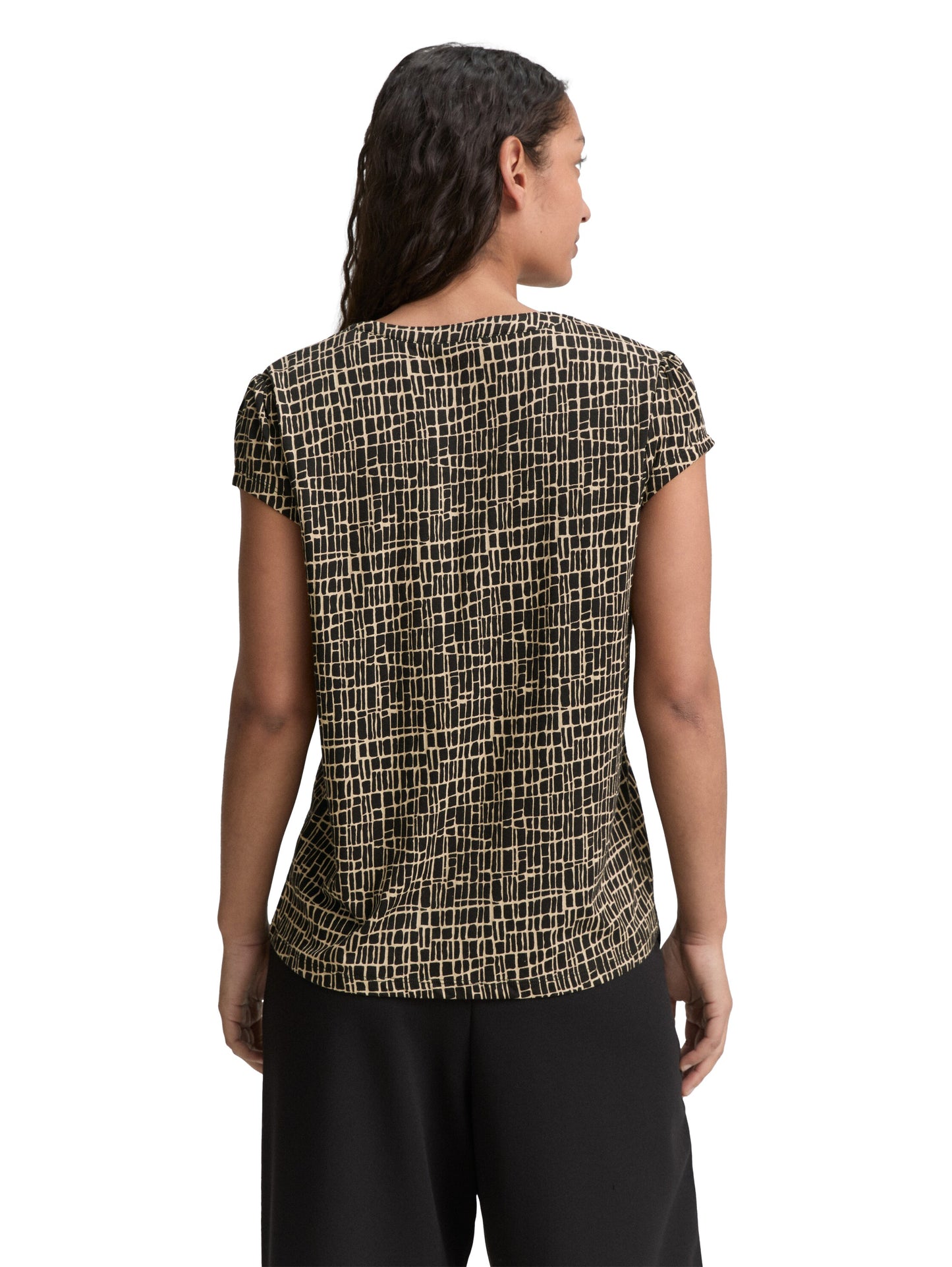 T-shirt henley alloverprinted - 1046458