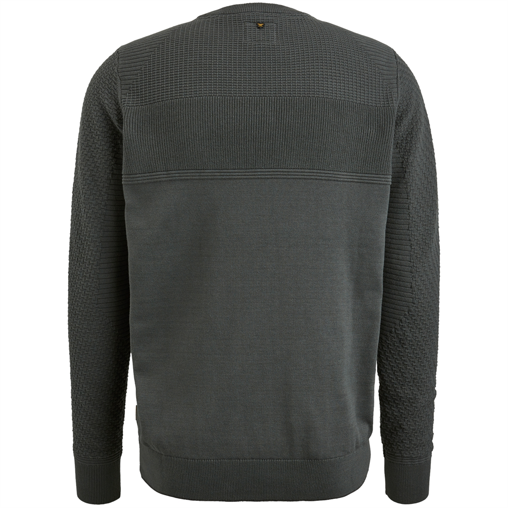 R-neck cotton structure knit - PKW2308305