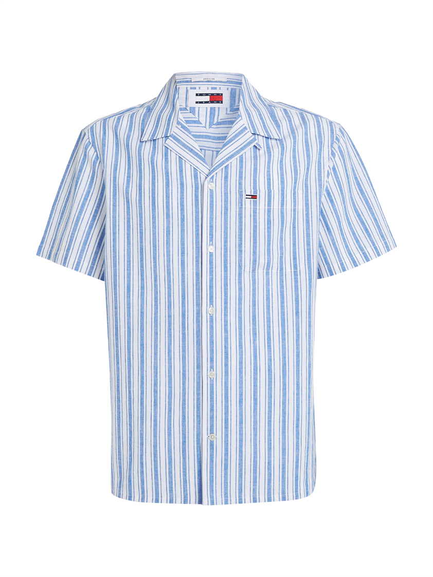 TJM STRIPE LINEN SS SHIRT EXT - DM0DM18961