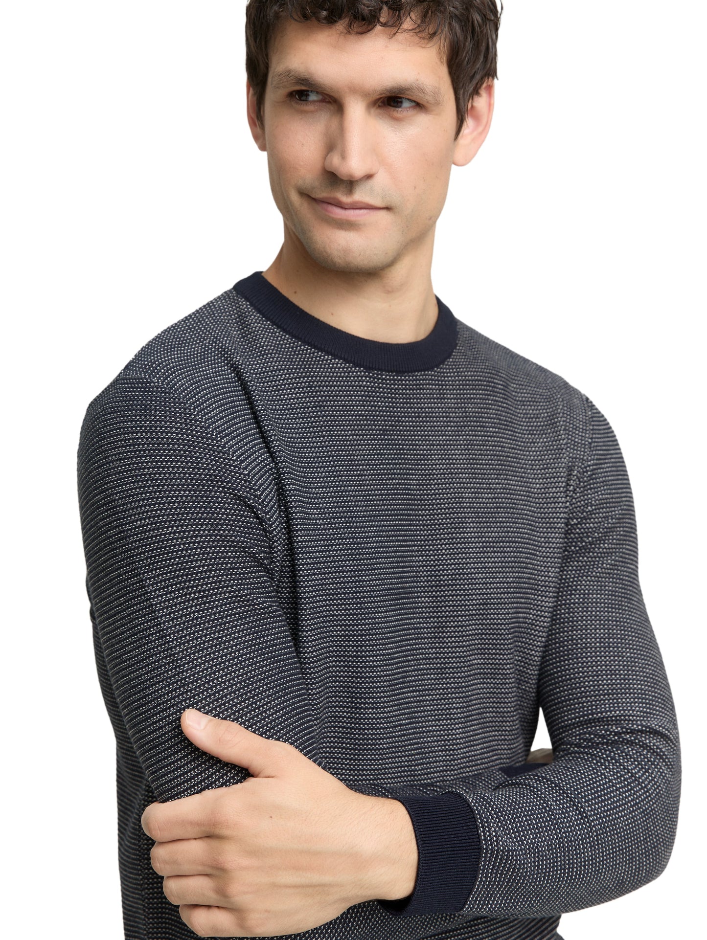 fine structure knit pullover - 1049372