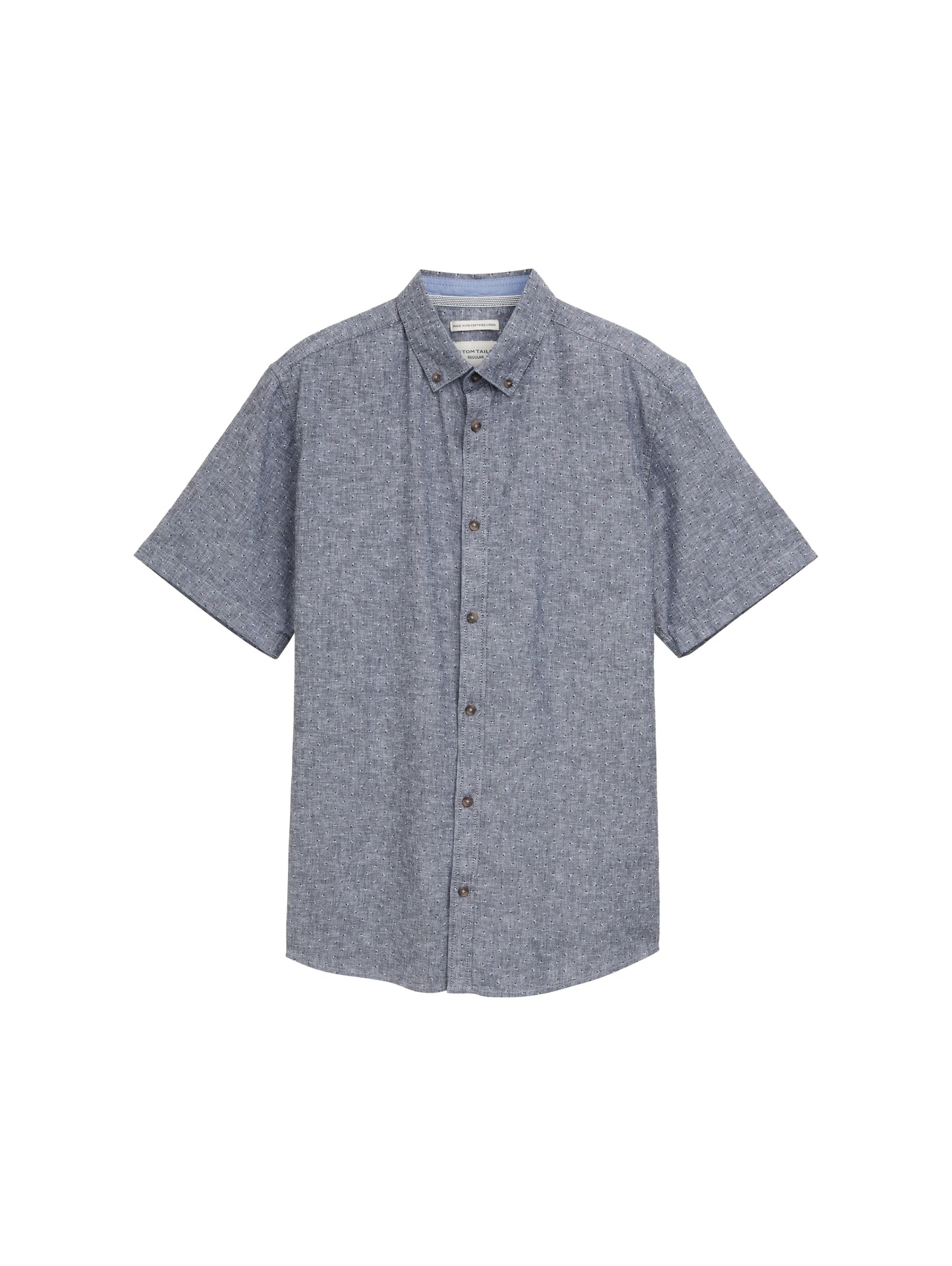 printed cotton linen shirt - 1045099