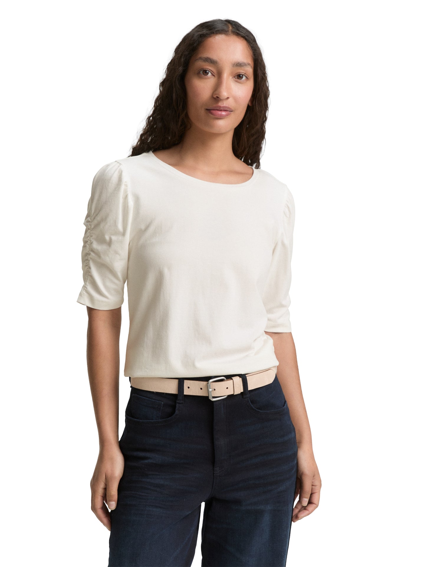 T-shirt gathered sleeve - 1047066