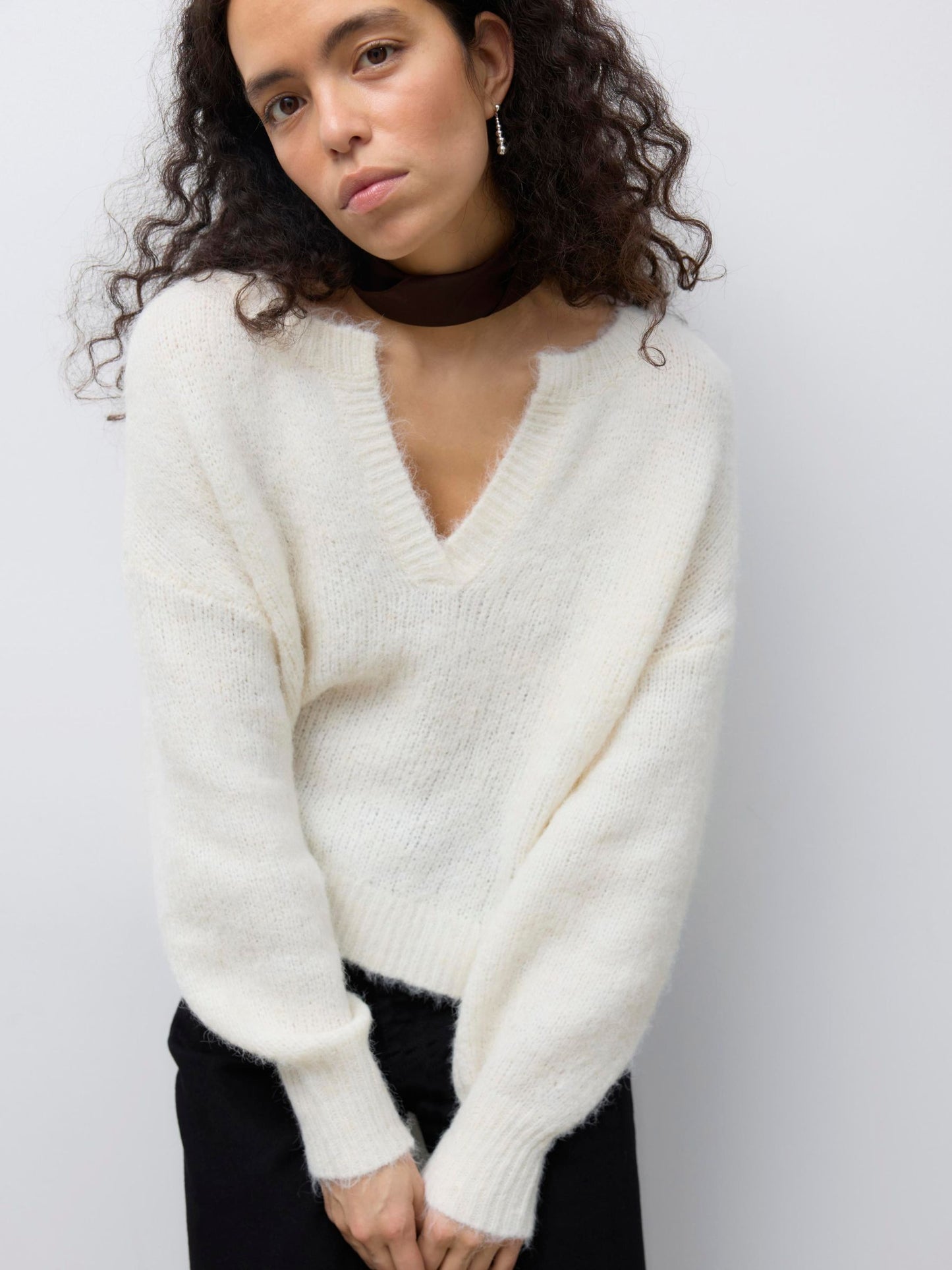 AWTACEY LS V-NECK KNIT - 10334361