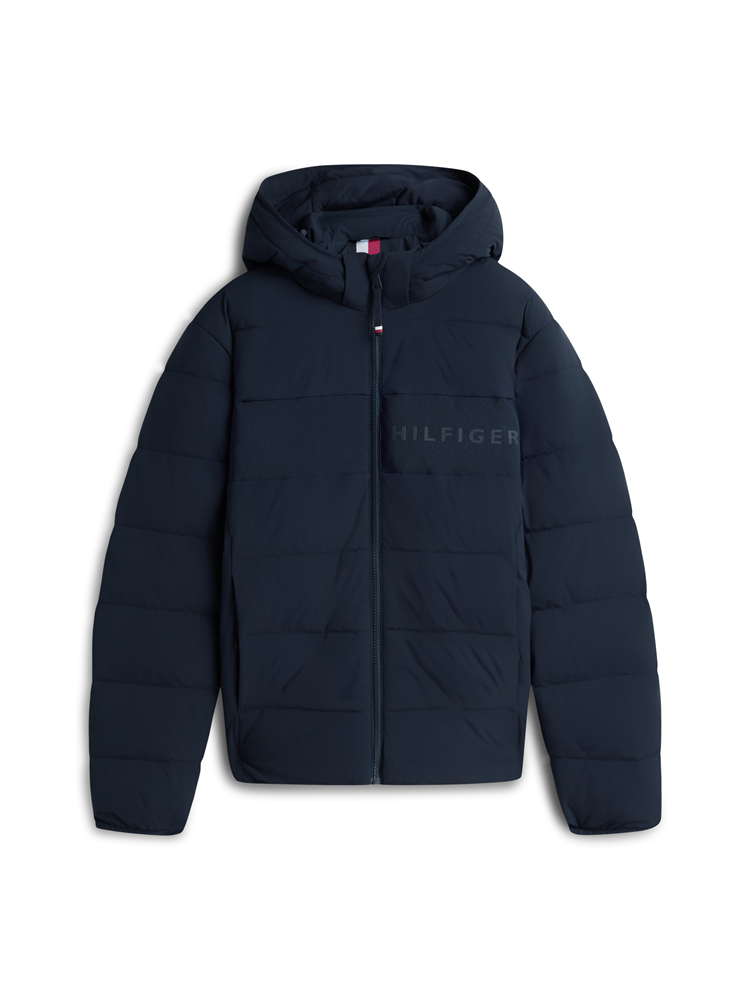 DETACHABLE HOODED BRANDED PUFFER - MW0MW45273