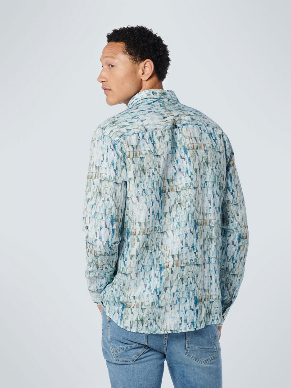 Shirt Allover Printed With Linen - 19430236