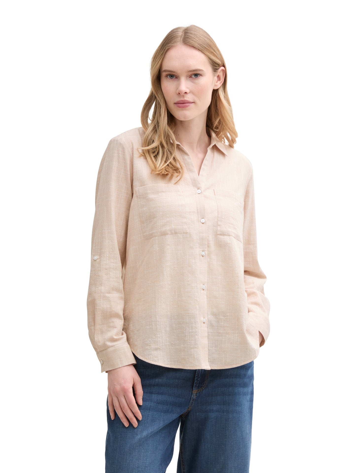blouse with slub structure - 1035247