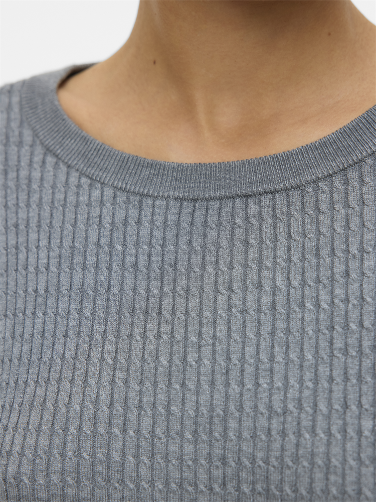 VMSILJE LS O-NECK CABLE PULLOVER - 10331852