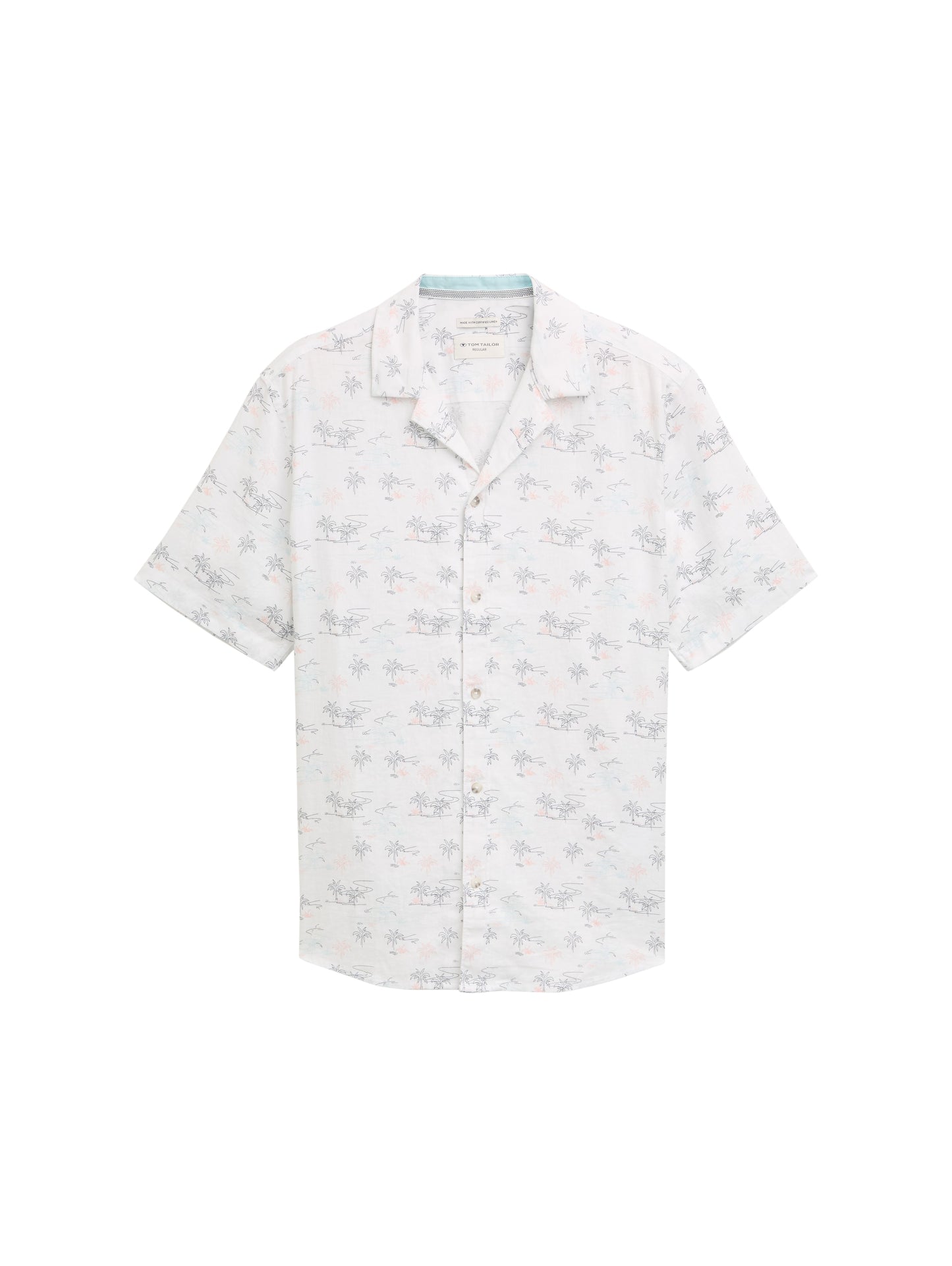printed viscose linen shirt - 1045110