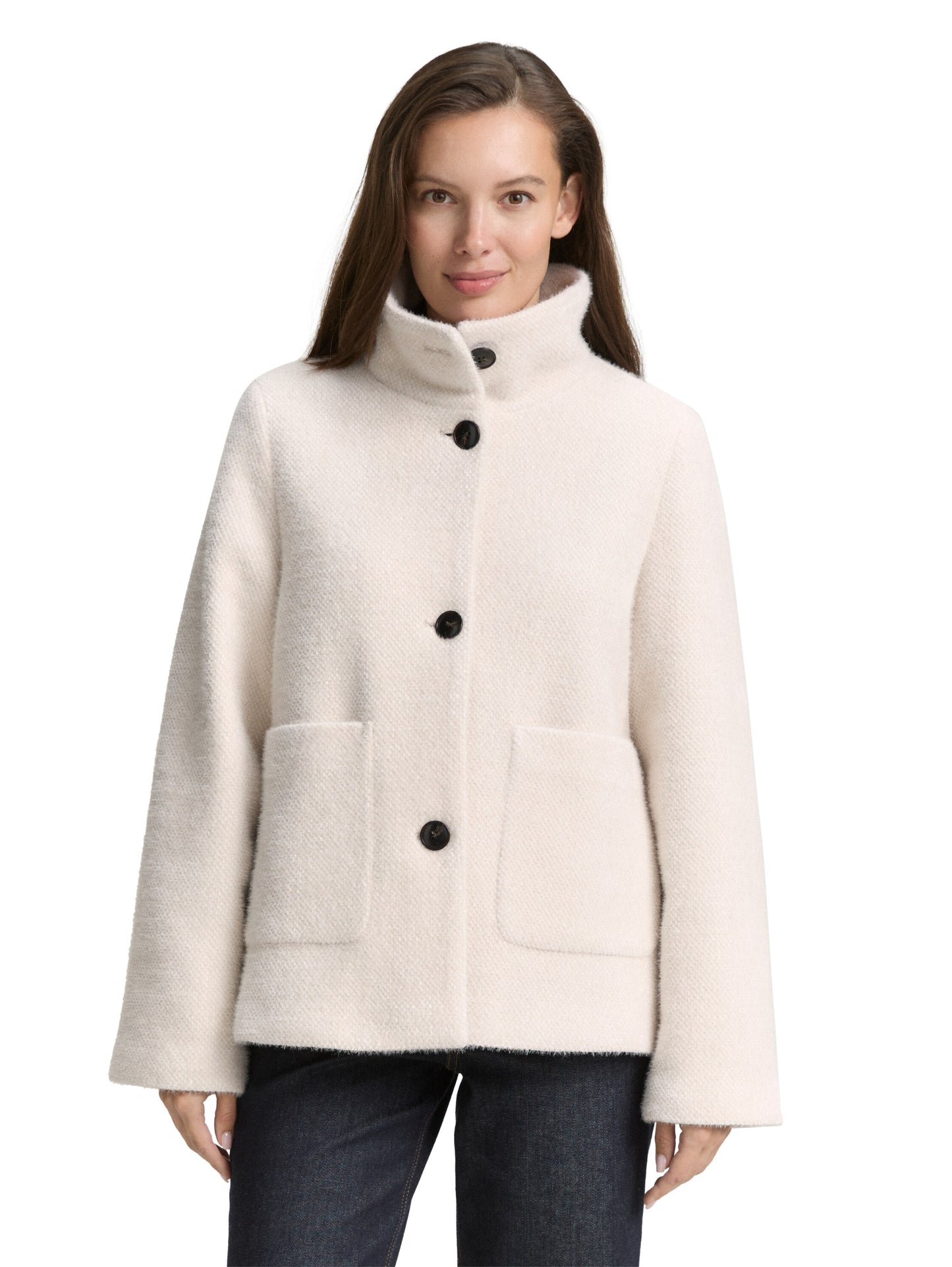 structured wool look jacket - 1046601