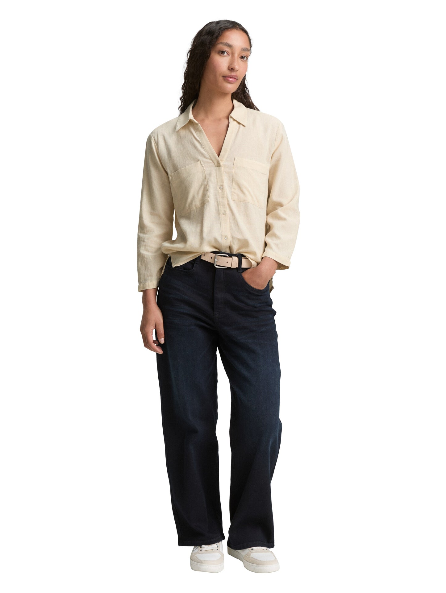 blouse easy shape with linen - 1046197