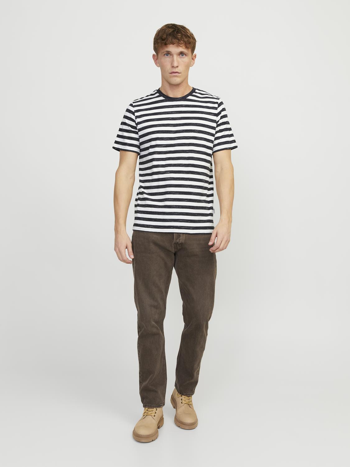 JORTAMPA STRIPE TEE SS CREW NECK - 12252176