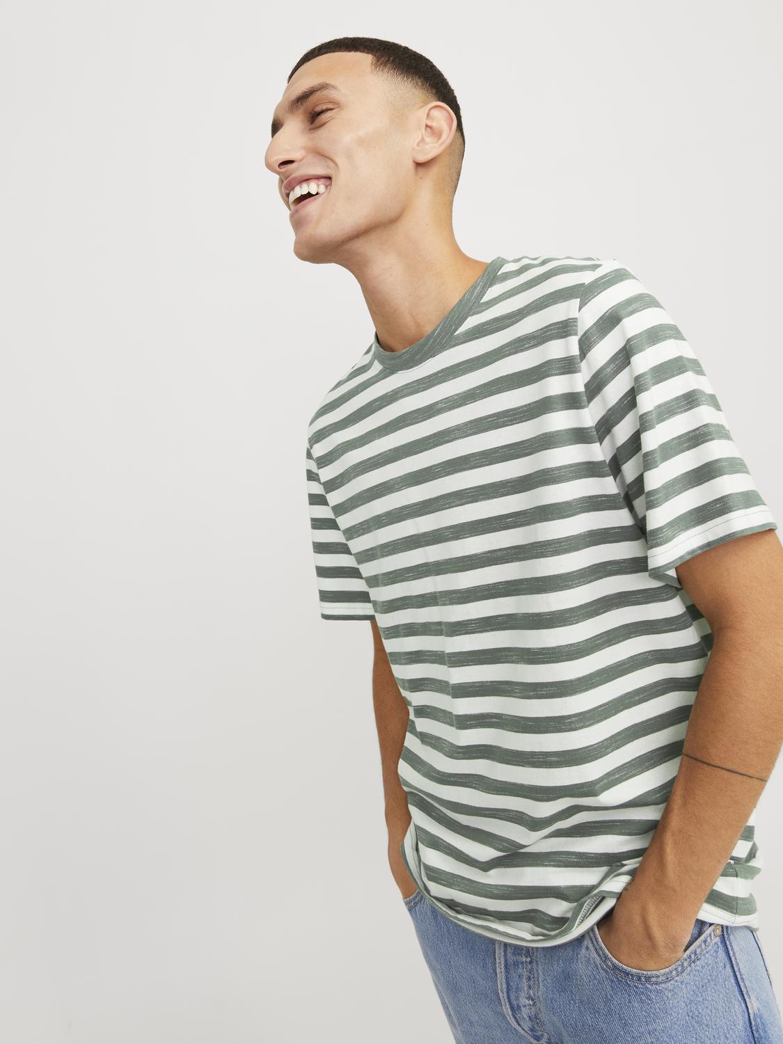 JORTAMPA STRIPE TEE SS CREW NECK - 12252176