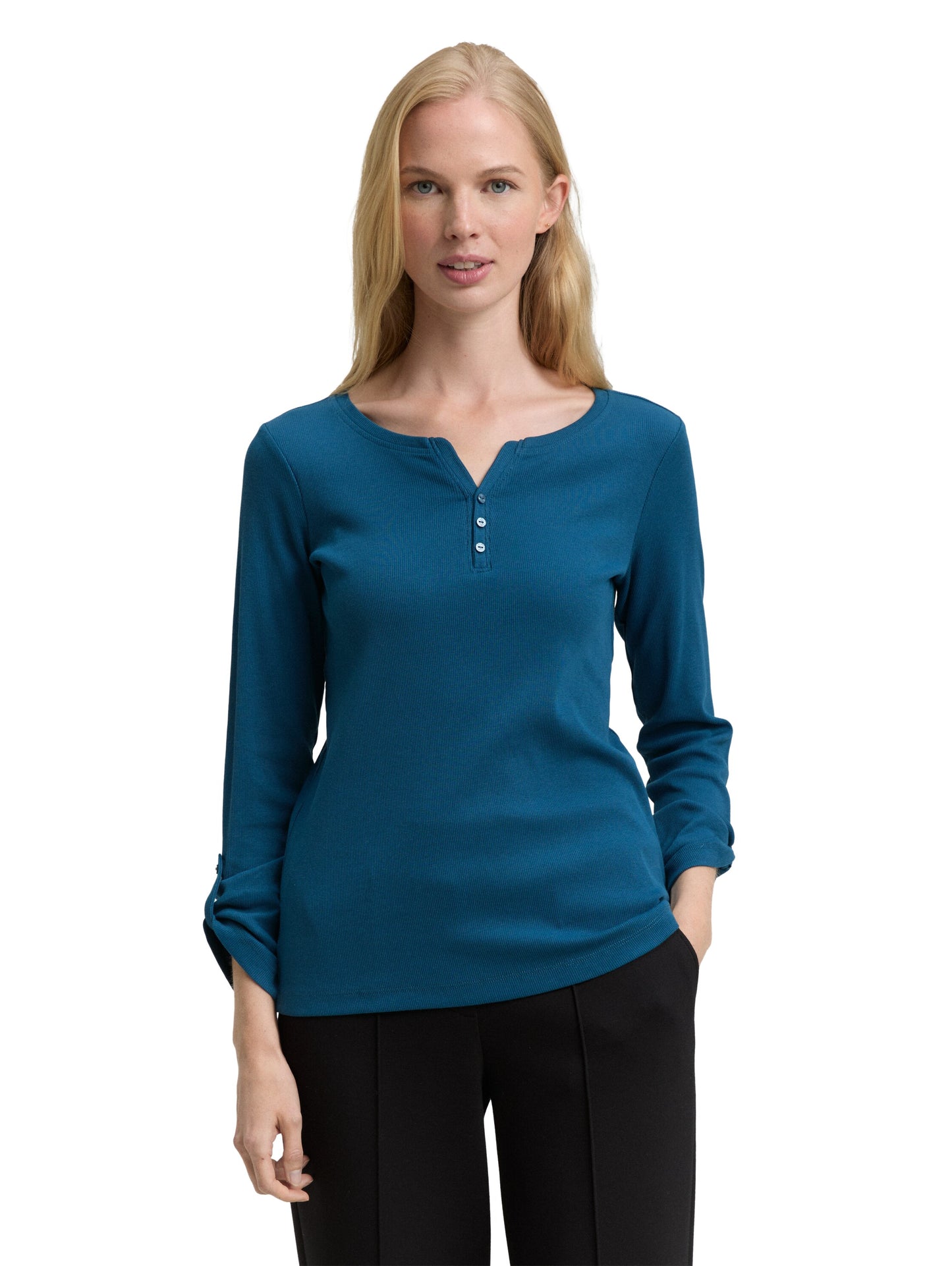 T-shirt stripe henley - 1024036