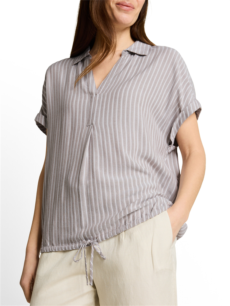 blouse striped shortsleeve - 1049797