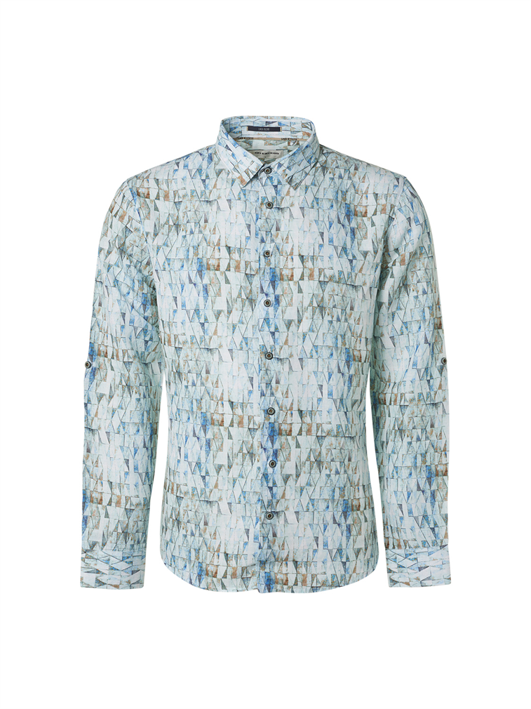 Shirt Allover Printed With Linen - 19430236