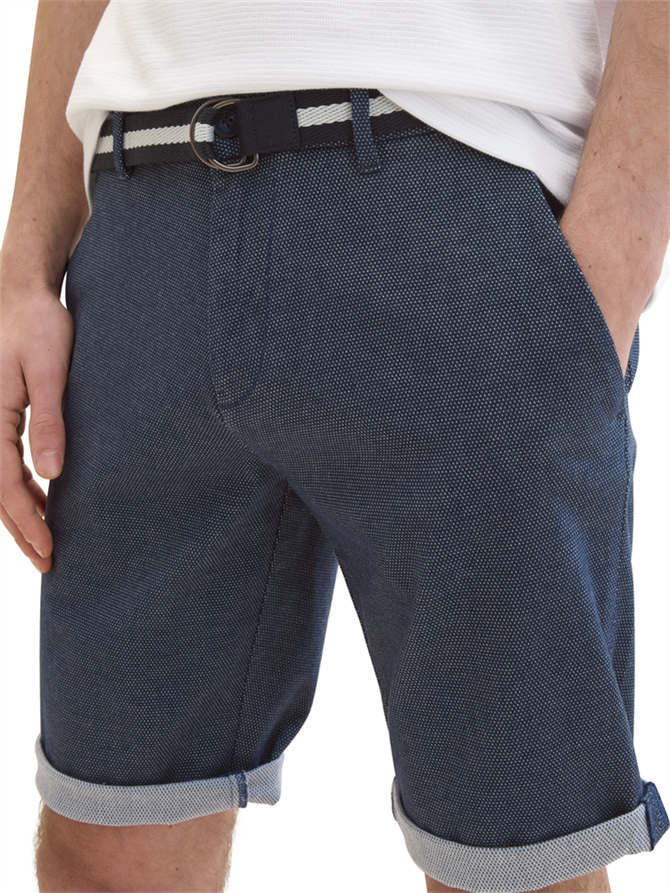 slim chino shorts with belt - 1040224