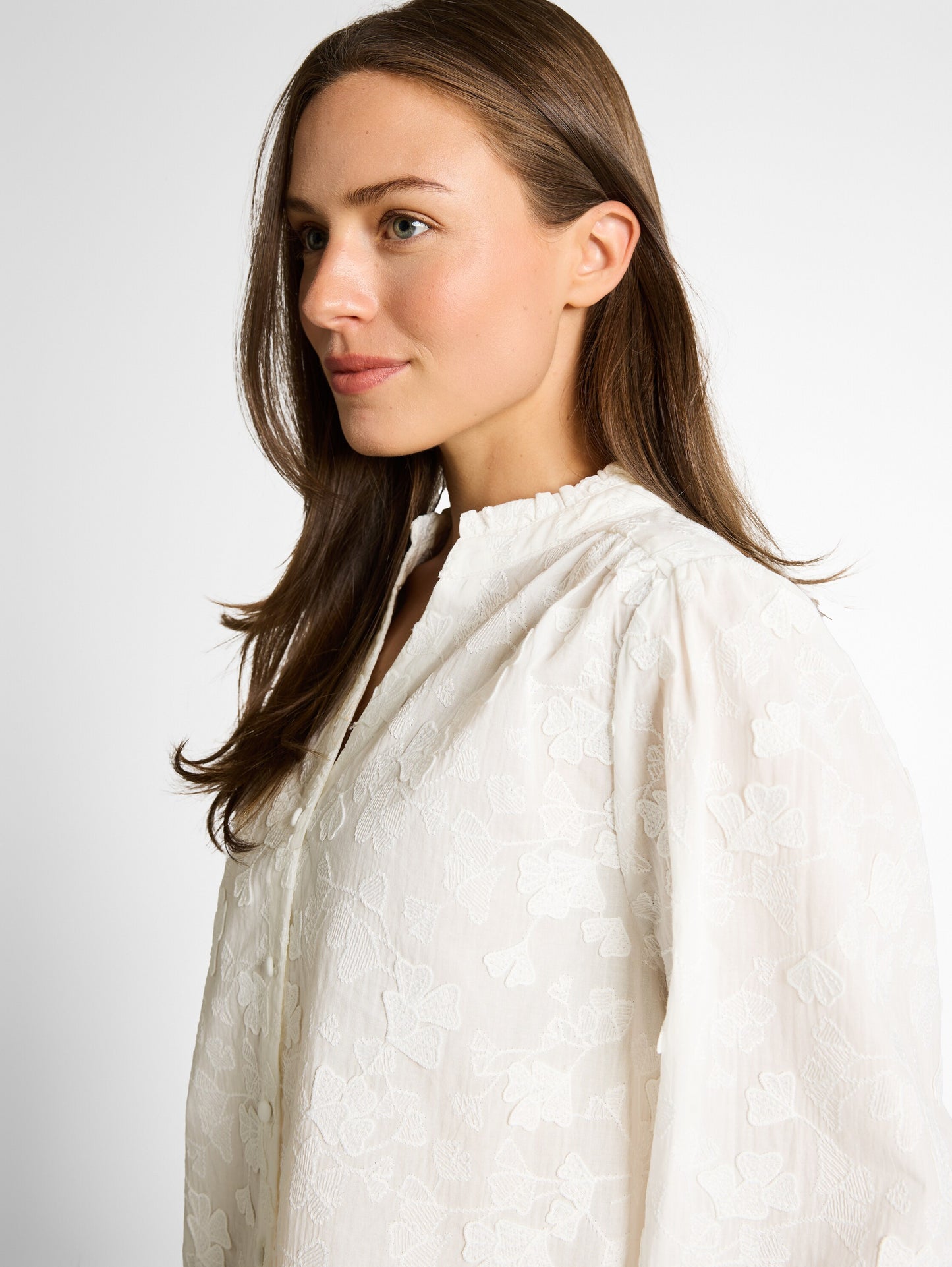 blouse with ginko embroidery - 1050775