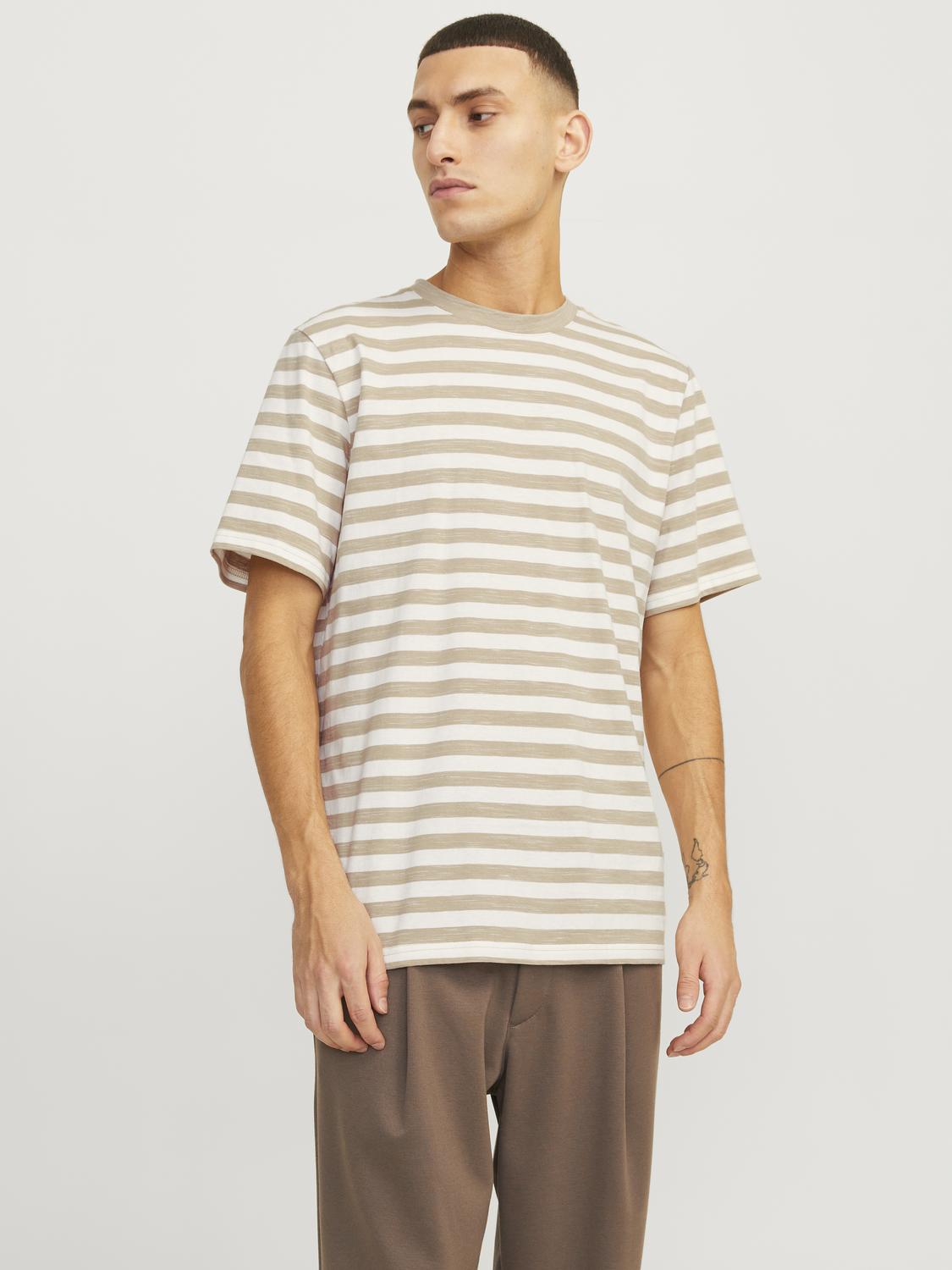 JORTAMPA STRIPE TEE SS CREW NECK - 12252176