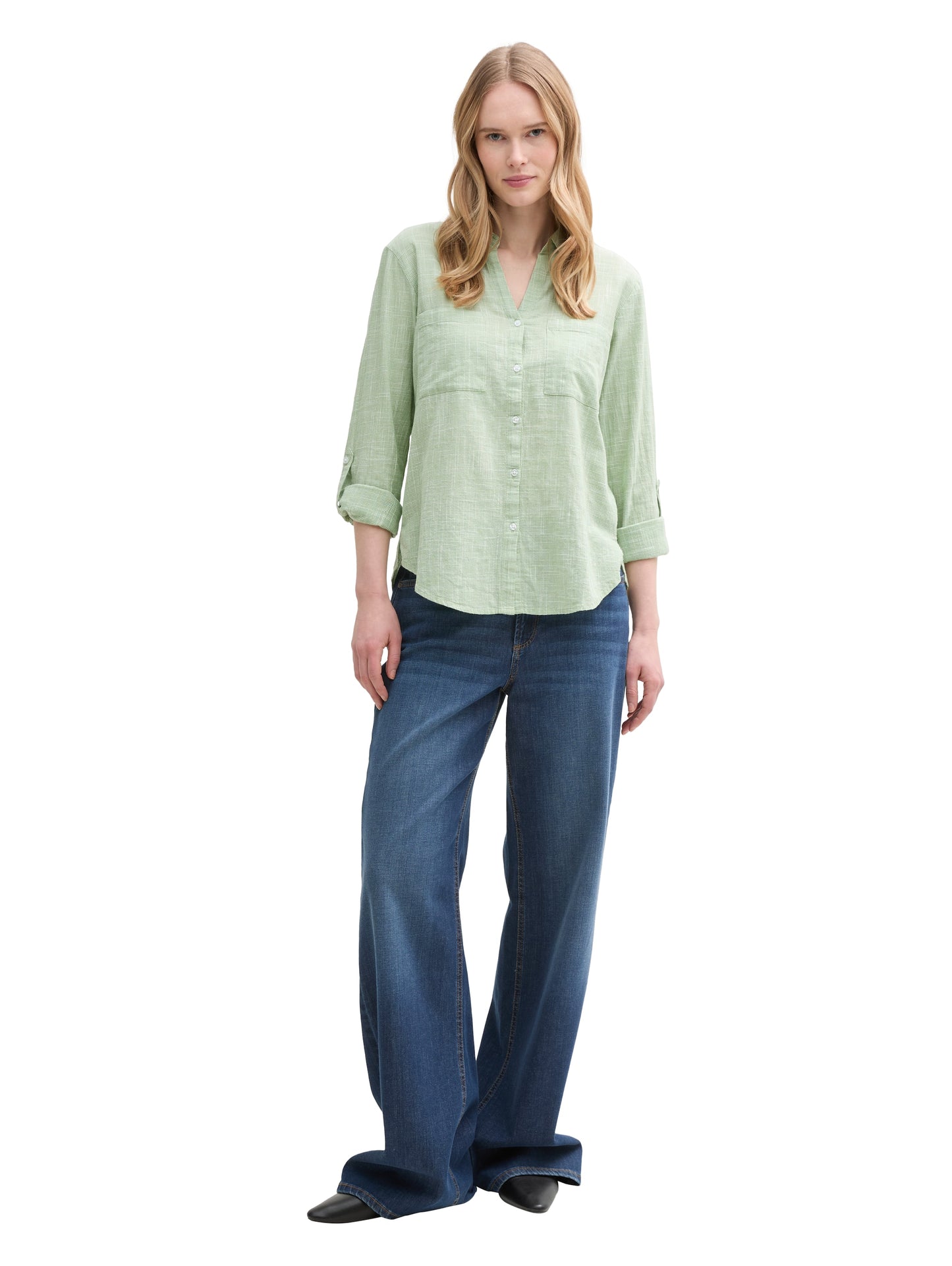 blouse with slub structure - 1035247