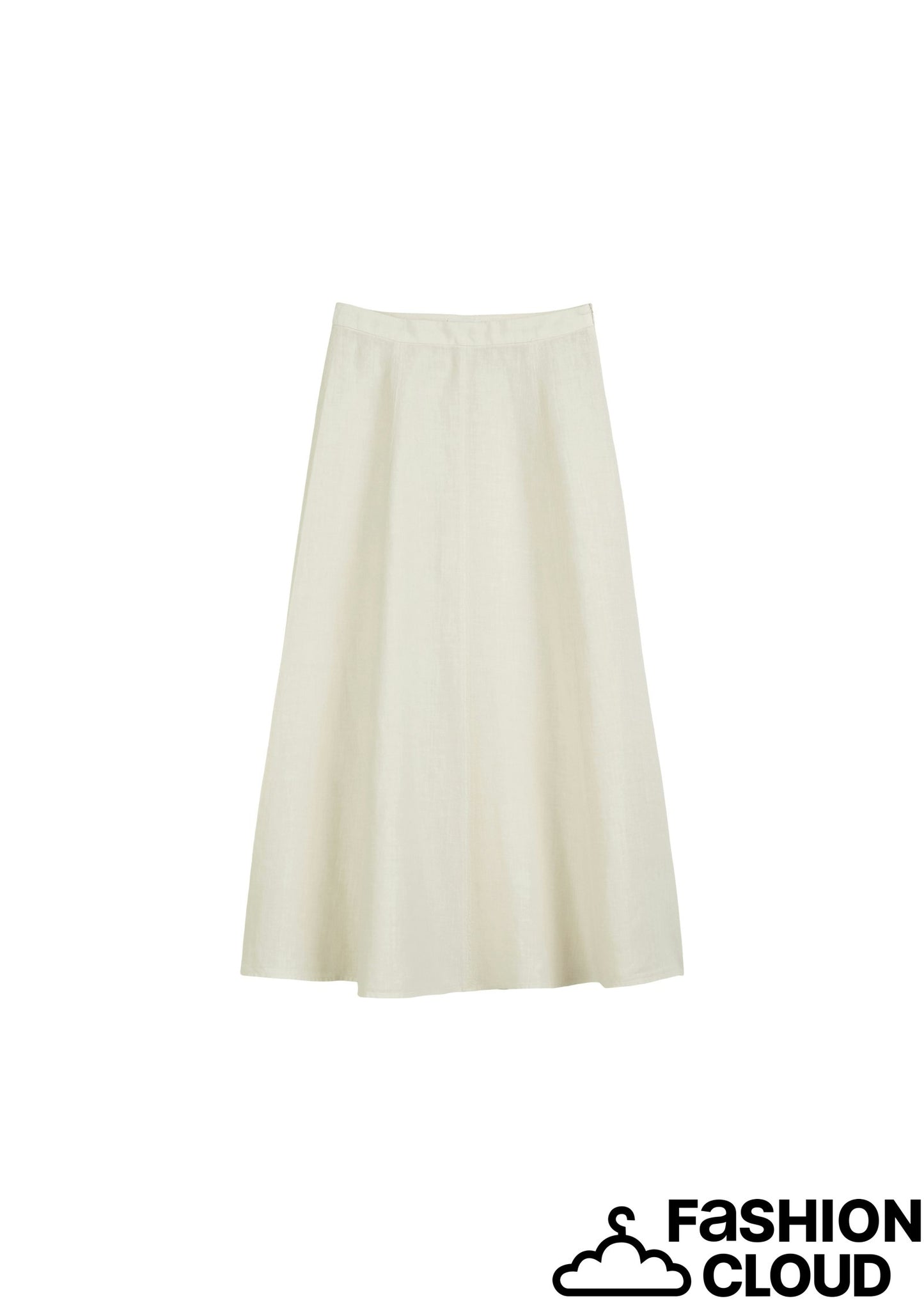 Woven skirt, medium length, flared - M04011220071
